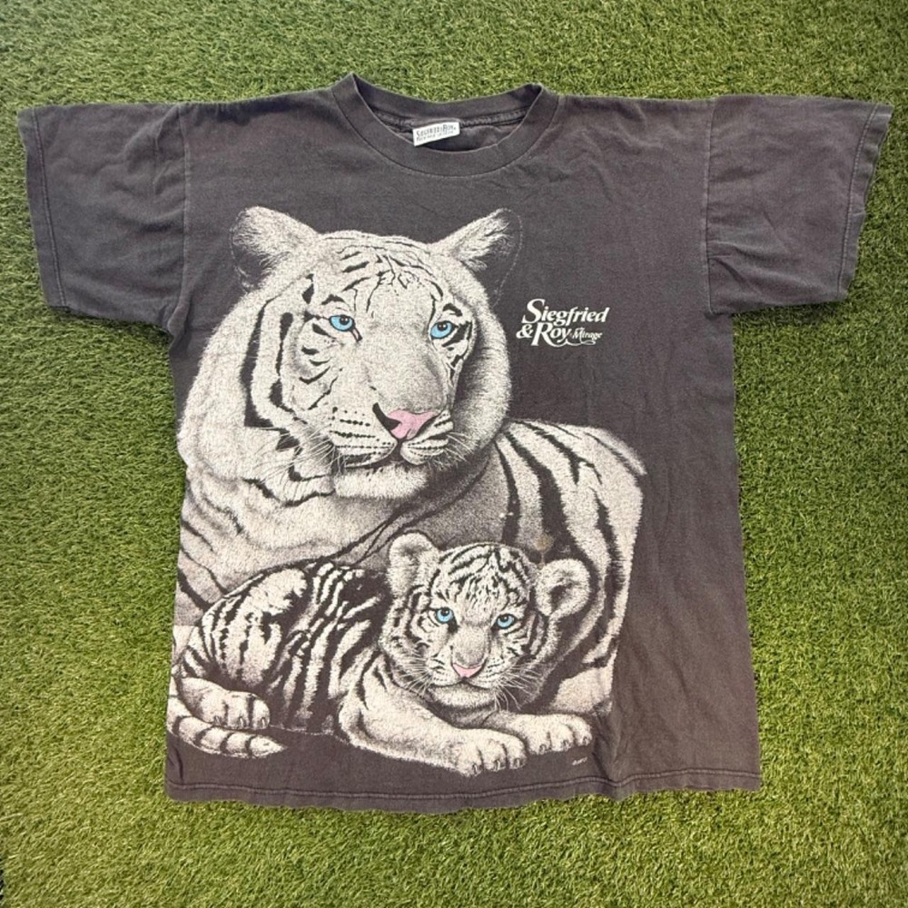 1990s Vintage Siegfried & Roy White Tiger Tee